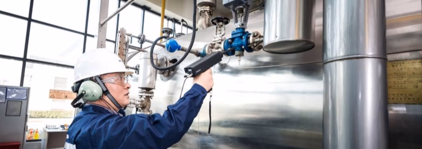 Engineer checking machinery